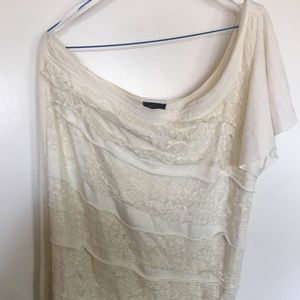 One shouldered lace top